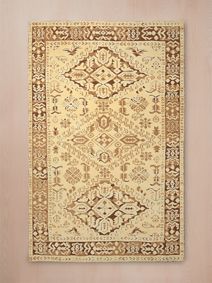 Uzma Hand-knotted Wool Persian Rug - Beige