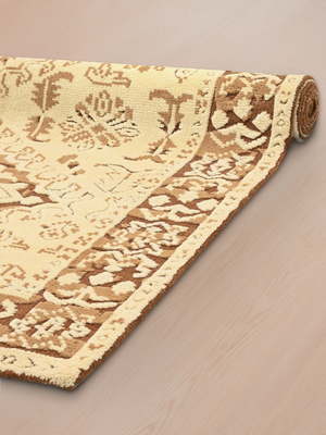 Uzma Hand-knotted Wool Persian Rug - Beige