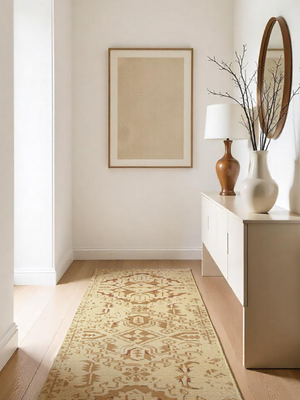 Uzma Hand-knotted Wool Persian Rug - Beige