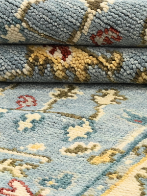Gulzar Hand-knotted Wool Persian Rug - Blue