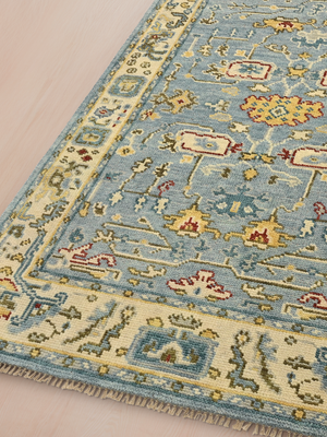 Gulzar Hand-knotted Wool Persian Rug - Blue