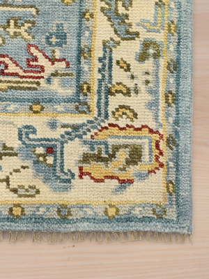 Gulzar Hand-knotted Wool Persian Rug - Blue