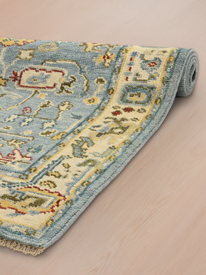 Gulzar Hand-knotted Wool Persian Rug - Blue