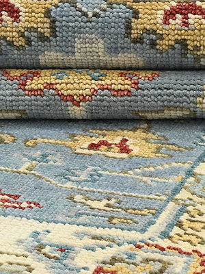 Gulzar Hand-knotted Wool Persian Rug - Blue