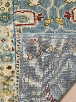 Gulzar Hand-knotted Wool Persian Rug - Blue