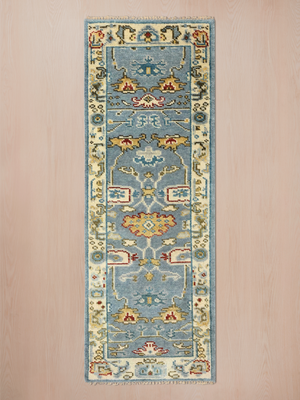 Gulzar Hand-knotted Wool Persian Rug - Blue