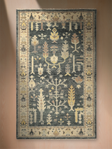 Midnight Garden Hand-knotted Wool Rug