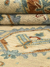 Amber Oasis Hand-knotted Wool Rug