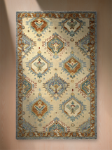 Amber Oasis Hand-knotted Wool Rug