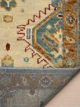 Amber Oasis Hand-knotted Wool Rug