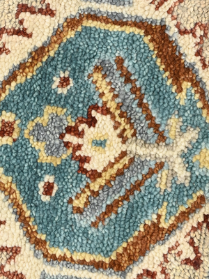 Amber Oasis Hand-knotted Wool Persian Rug - Beige