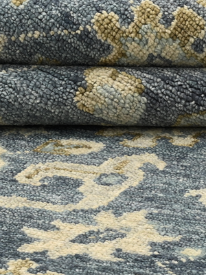 Bloomville Hand-knotted Wool Persian Rug - Blue