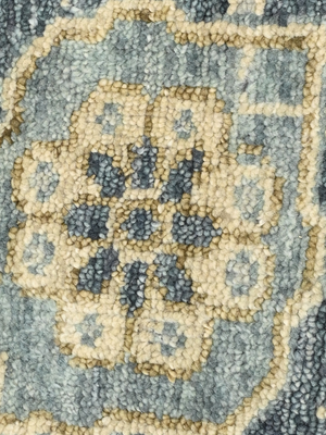 Bloomville Hand-knotted Wool Persian Rug - Blue
