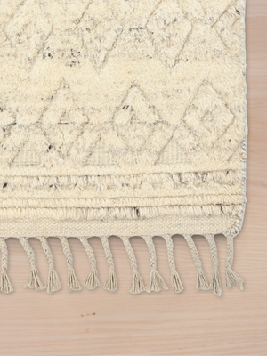 Numa Hand-knotted Wool Geometric Rug - Cream