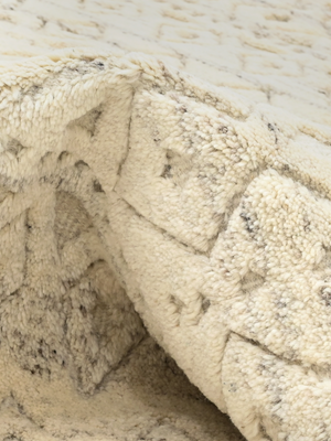 Numa Hand-knotted Wool Geometric Rug - Cream
