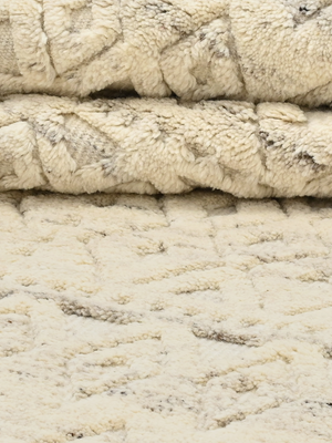 Numa Hand-knotted Wool Geometric Rug - Cream