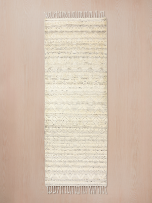 Numa Hand-knotted Wool Geometric Rug - Cream
