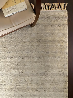 Numa Hand-knotted Wool Geometric Rug - Cream