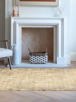 Sirohi Hand-woven Jute Kilim Rug - Beige