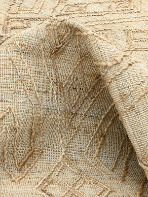 Sirohi Hand-woven Jute Kilim Rug - Beige
