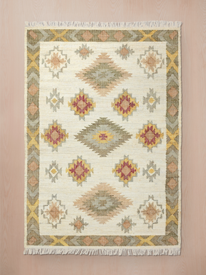Sol Hand-woven Jute Kilim Rug - Multi