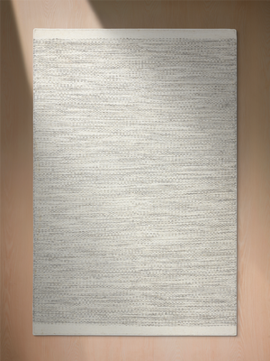 Shaheer Grey Hand-woven Wool Rug - Grey