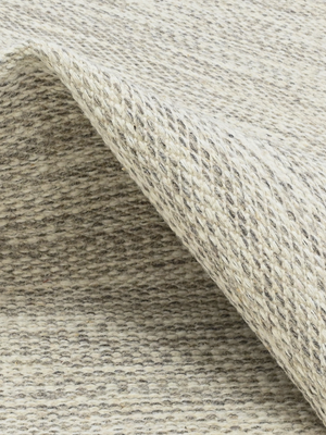 Shaheer Grey Hand-woven Wool Rug - Grey