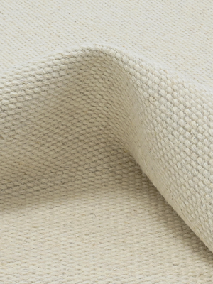 Shaheer Cream Hand-woven Wool Floral Rug - Cream