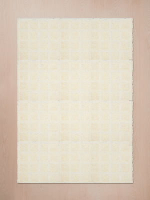 Zahaan Hand-woven Wool Geometric Rug - Cream