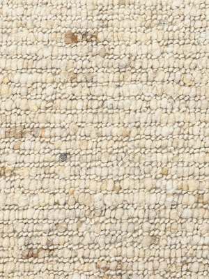 Inaya Hand-woven Wool Rug - Beige