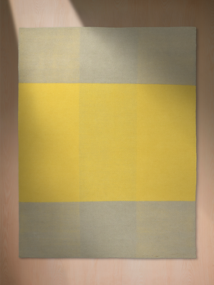 Minha Hand-woven Wool Geometric Rug - Yellow