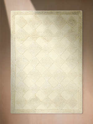 Zeba Hand-tufted Wool Geometric Rug - Ivory