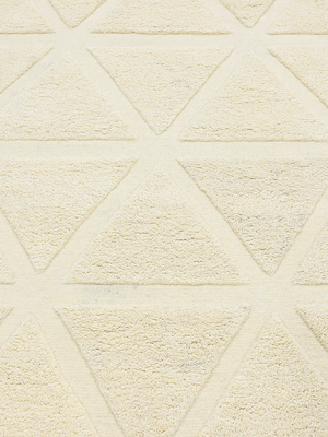 Niyab Hand-tufted Wool Geometric Rug - Ivory