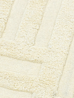 Fiza Hand-tufted Wool Geometric Rug - Ivory
