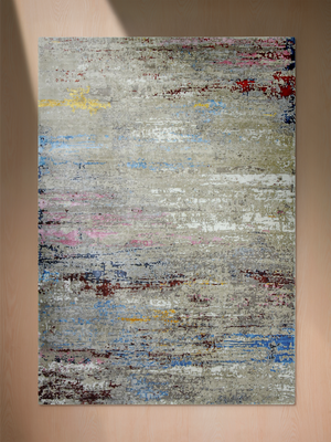 Clara Hand-knotted Wool & Bamboo Silk Rug - Multi