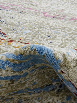 Clara Hand-knotted Wool & Bamboo Silk Rug - Multi