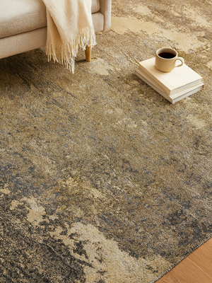 Bianca Hand-knotted Wool & Bamboo Silk Abstract Rug - Brown