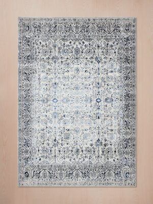 Reese Hand-knotted Wool & Bamboo Silk Persian Rug - Grey