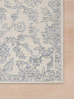 Savana Botanical Hand-tufted Wool Persian Rug - Blue