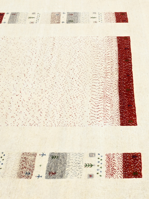 Urban Bohemian Heritage Hand-knotted Wool Geometric Rug - Cream