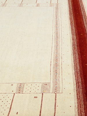 Urban Nomad Heritage Hand-knotted Wool Geometric Rug - Cream