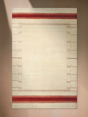 Urban Nomad Heritage Hand-knotted Wool Geometric Rug - Cream