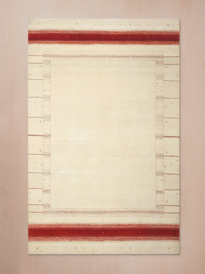 Urban Nomad Heritage Hand-knotted Wool Geometric Rug - Cream