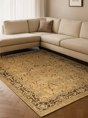 Renne Heritage Hand-knotted Wool Persian Rug - Beige
