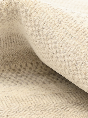 Mehar Heritage Hand-knotted Wool Striped Rug - Beige