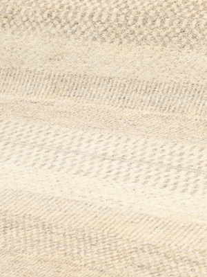 Mehar Heritage Hand-knotted Wool Striped Rug - Beige