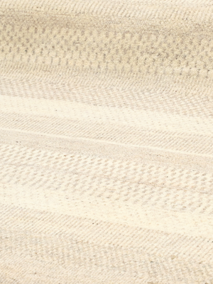 Mehar Heritage Hand-knotted Wool Striped Rug - Beige