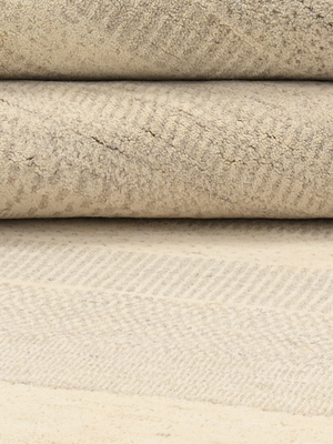 Valaire Heritage Hand-knotted Wool Striped Rug - Beige