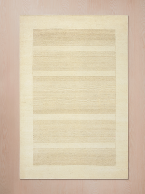 Valaire Heritage Hand-knotted Wool Striped Rug - Beige