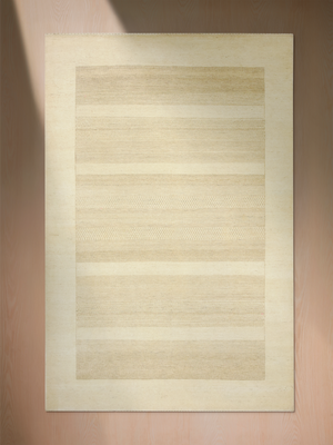 Valaire Heritage Hand-knotted Wool Striped Rug - Beige